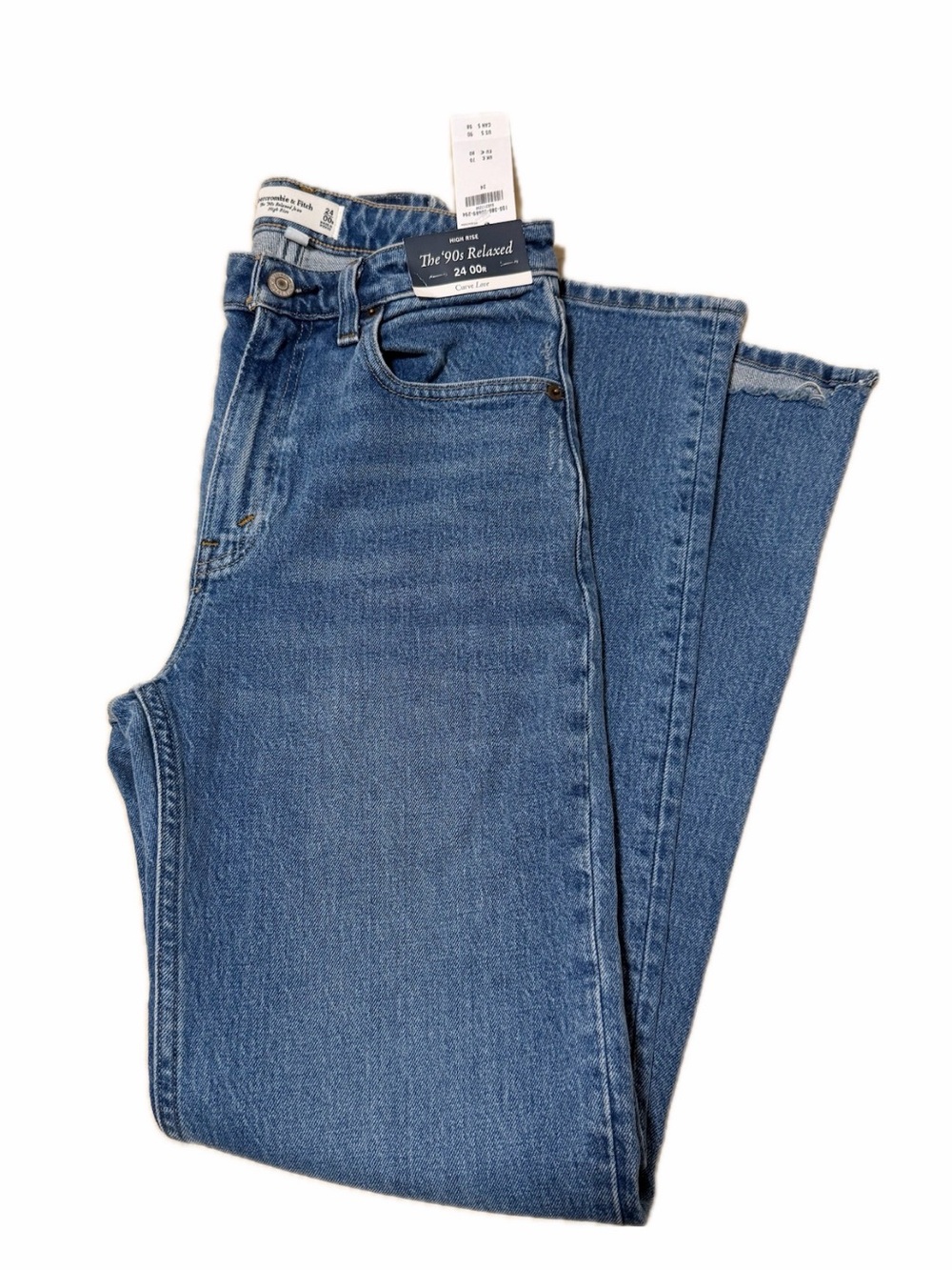Abercrombie & Fitch High Rise 90s Relaxed Jeans - classic blue